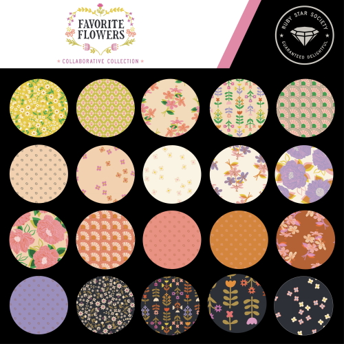 Baumwolle Patchwork - Ruby Star Society - Favorite Flowers - Blooming - Thistle